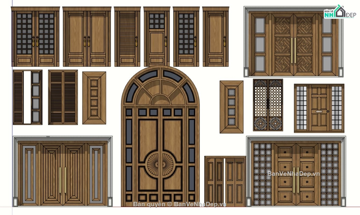 File CNC cửa sketchup,sketchup bộ cửa,bộ cửa model su