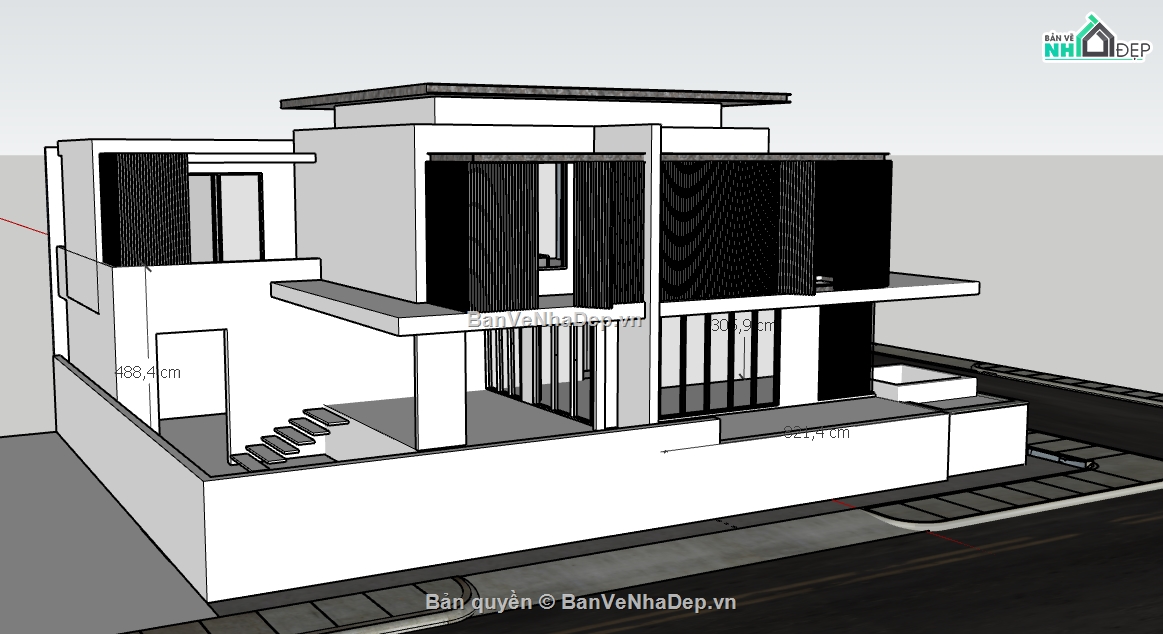 file sketchup biệt thự 2 tầng,model sketchup biệt thự 2 tầng,sketchup biệt thự 2 tầng,3d sketchup biệt thự 2 tầng