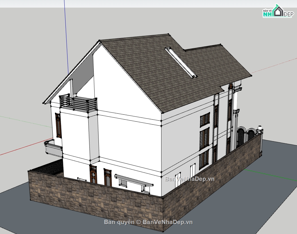 file sketchup biệt thự 3 tầng,model su biệt thự 3 tầng,file su biệt thự 3 tầng,biệt thự 3 tầng file su