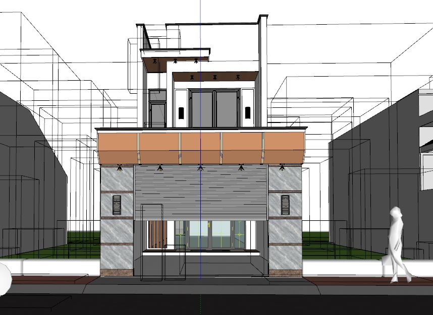 nhà phố sketchup,model sketchup nhà phố 2 tầng,sketchup nhà phố 2 tầng,file sketchup nhà phố 2 tầng