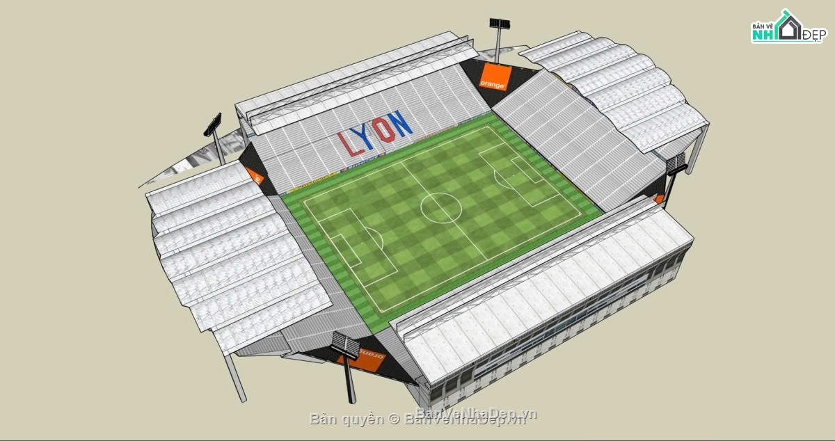 Model sketchup sân vận động,File sketchup sân vận động,sketchup sân vận động,sân vận động