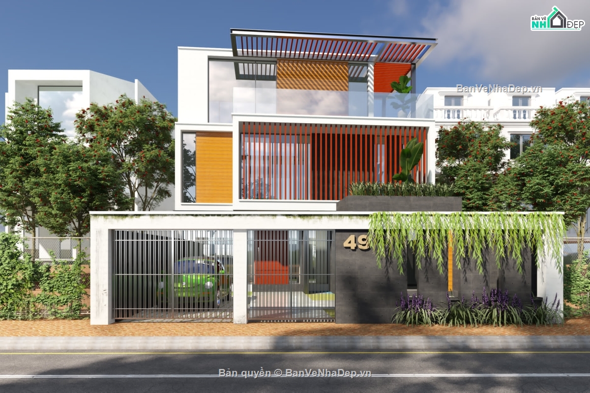 sketchup biệt thự 3 tầng,su biệt thự 3 tầng,model su biệt thự 3 tầng,file sketchup biệt thự 3 tầng,Su biệt thự 3 tầng 10.5x15m