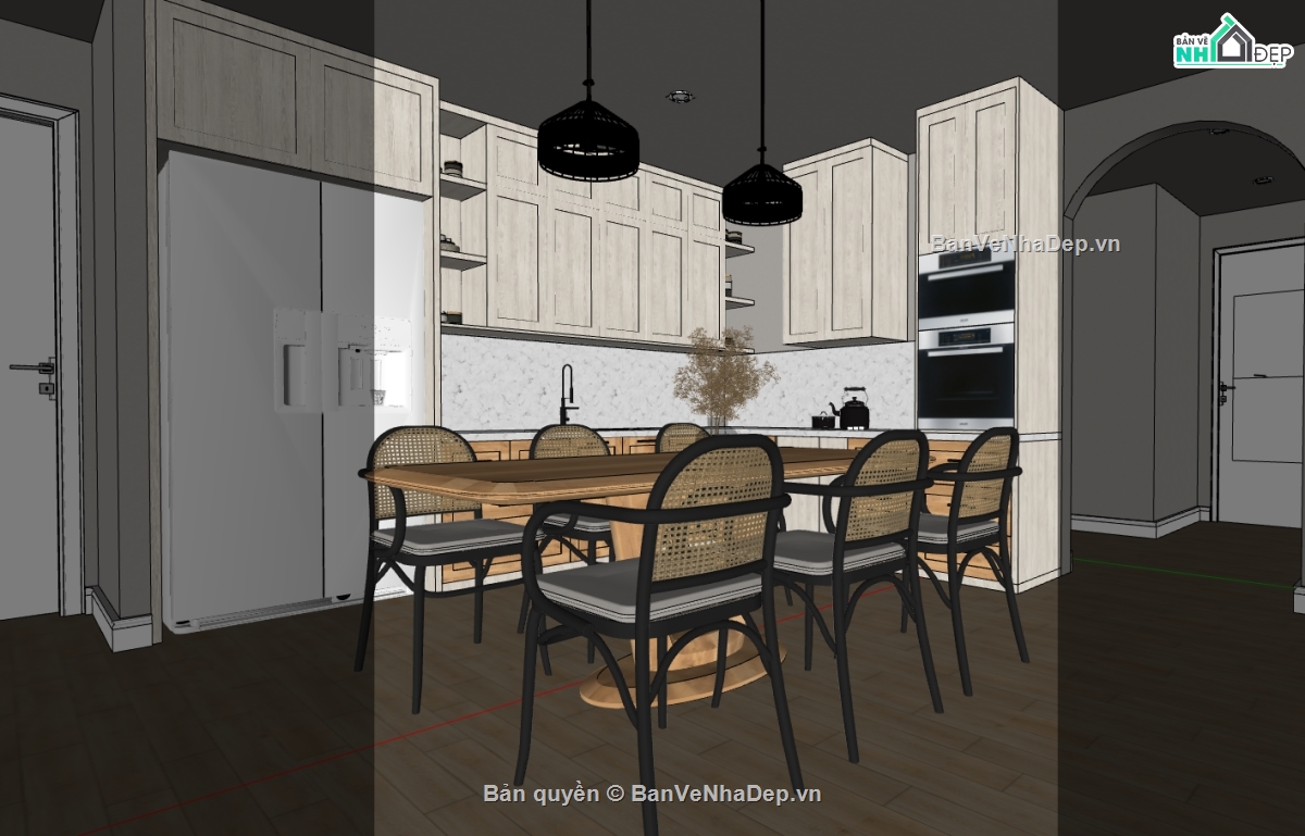 nội thất phòng khách hiện đại,sketchup phòng khách hiện đại,phòng khách file sketchup,phòng khách sang trọng