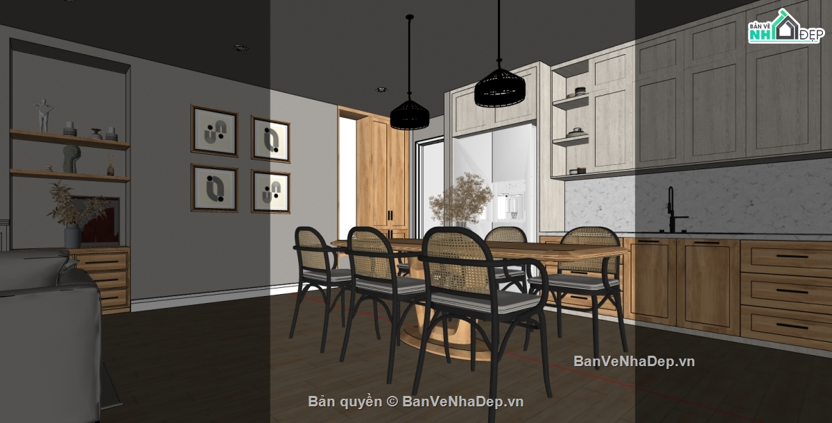 nội thất phòng khách hiện đại,sketchup phòng khách hiện đại,phòng khách file sketchup,phòng khách sang trọng