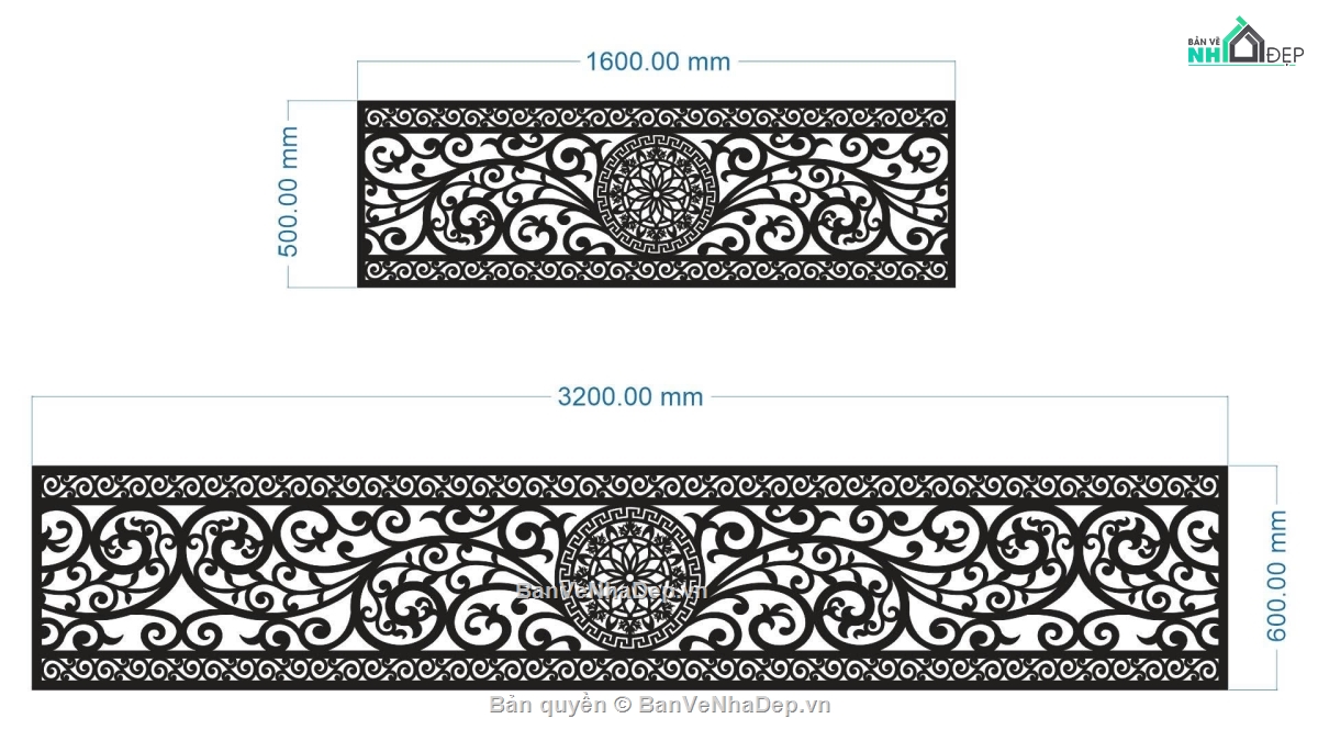 mẫu lan can đẹp,File lan can cnc đẹp,File cad lan can đẹp