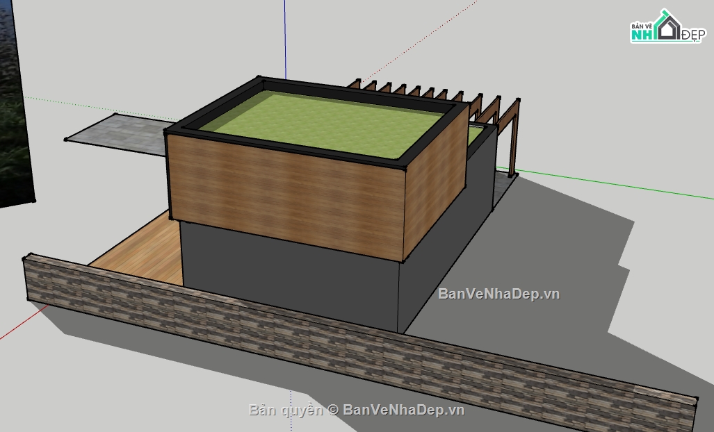 file su bungalow,model su bungalow,3d bungalow,dựng 3d bungalow