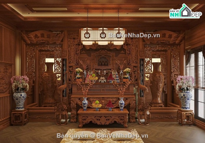 3dmax phòng thờ,mẫu phòng thờ,phòng thờ 3dmax