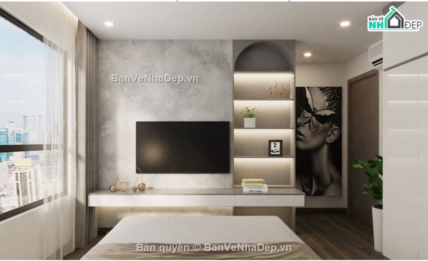 mẫu phòng đẹp,3d sketchup phòng ngủ,File sketchup phòng ngủ đẹp,3d phòng ngủ