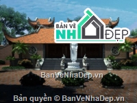 phối cảnh chùa,phối cảnh 3d,file sketchup chùa