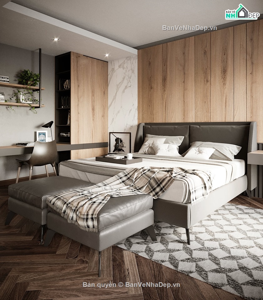 15 Model 3dmax thiết kế nội thất căn hộ trung cư phong cách hiện đại