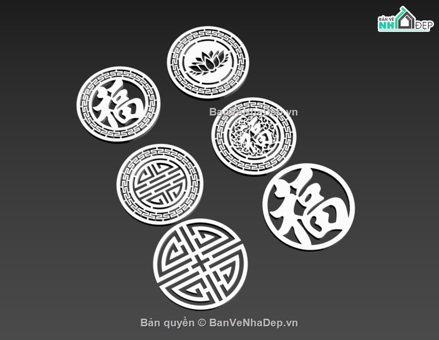 Model 3d,chữ thọ cnc,cnc chữ thọ,chữ thọ,chữ cnc