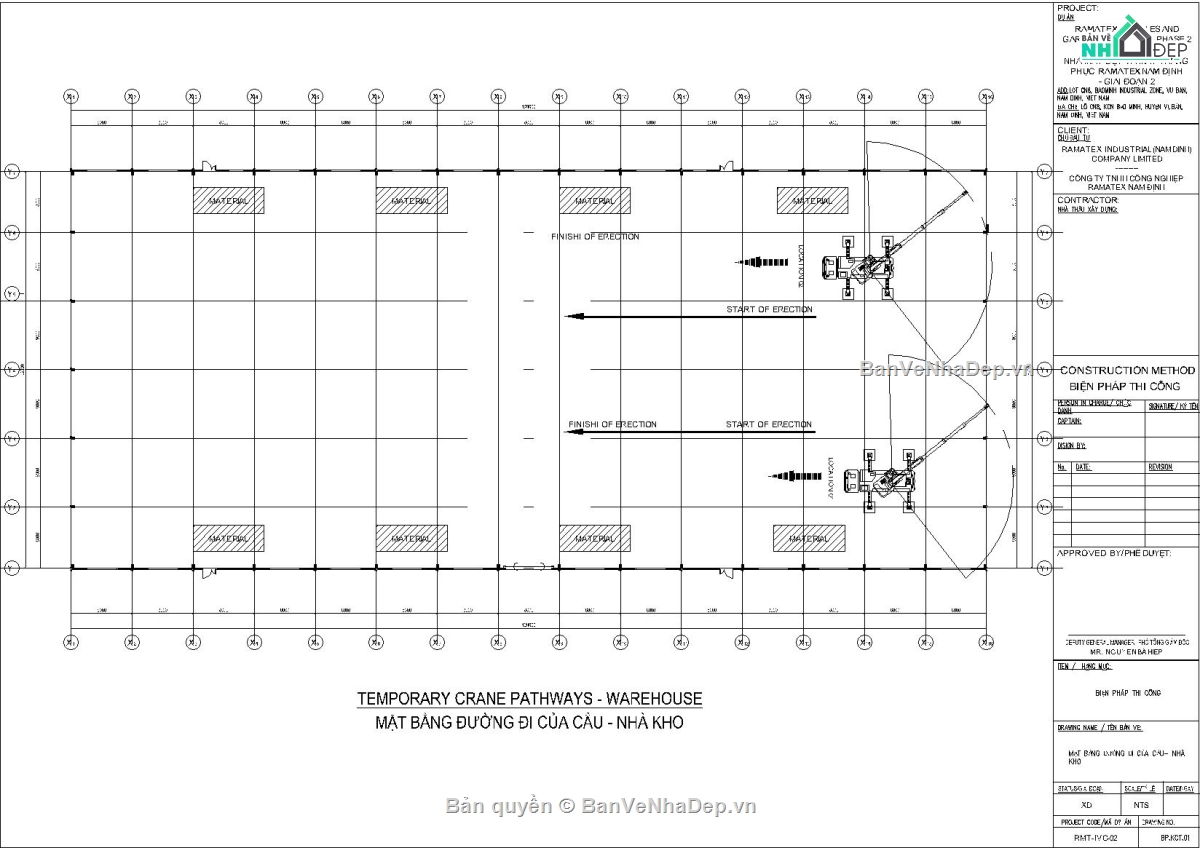 biện pháp thi công nhà,Bản vẽ thi công nhà xưởng,biện pháp thi công nhà khung thép,Bản vẽ thi công kết cấu thép,Biện pháp thi công khung thép tiền chế,Biện pháp thi công nhà máy