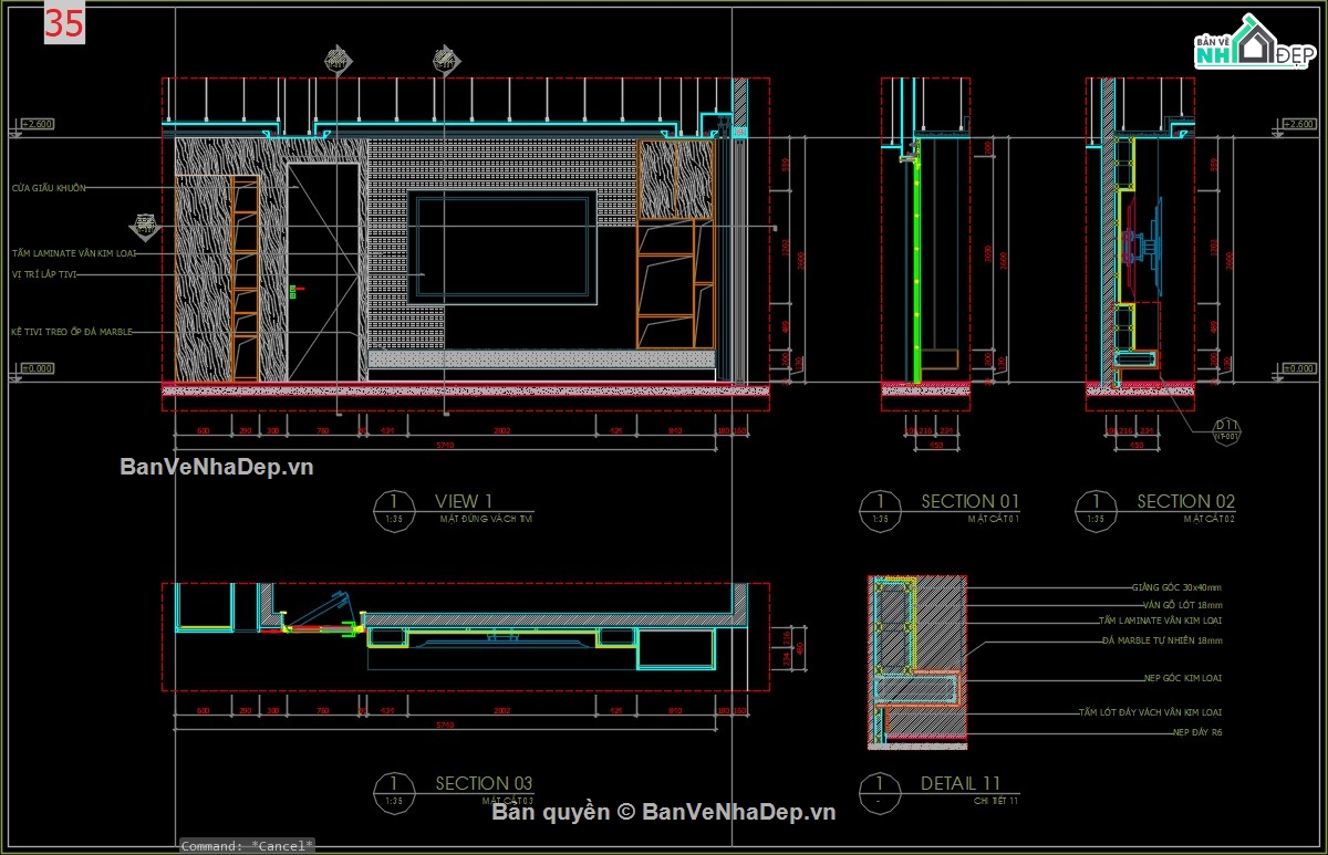 cad nội thất,cad chung cư,bổ kỹ thuật chung cư