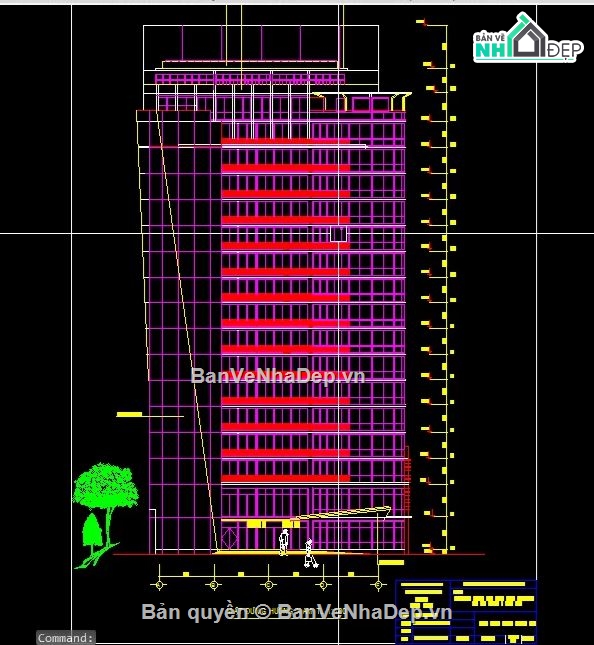 18 tầng,file cad nhà 18 tầng,đồ án 18 tầng,file cad đồ án nhà 18 tầng