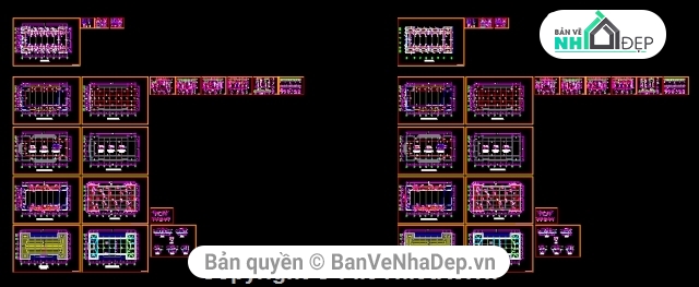 bản vẽ nhà văn hóa thôn,bản vẽ nhà văn hóa xã 15.9x29.7m,mẫu nhà văn hóa xã,bản vẽ kiến trúc kết cấu nhà văn hóa