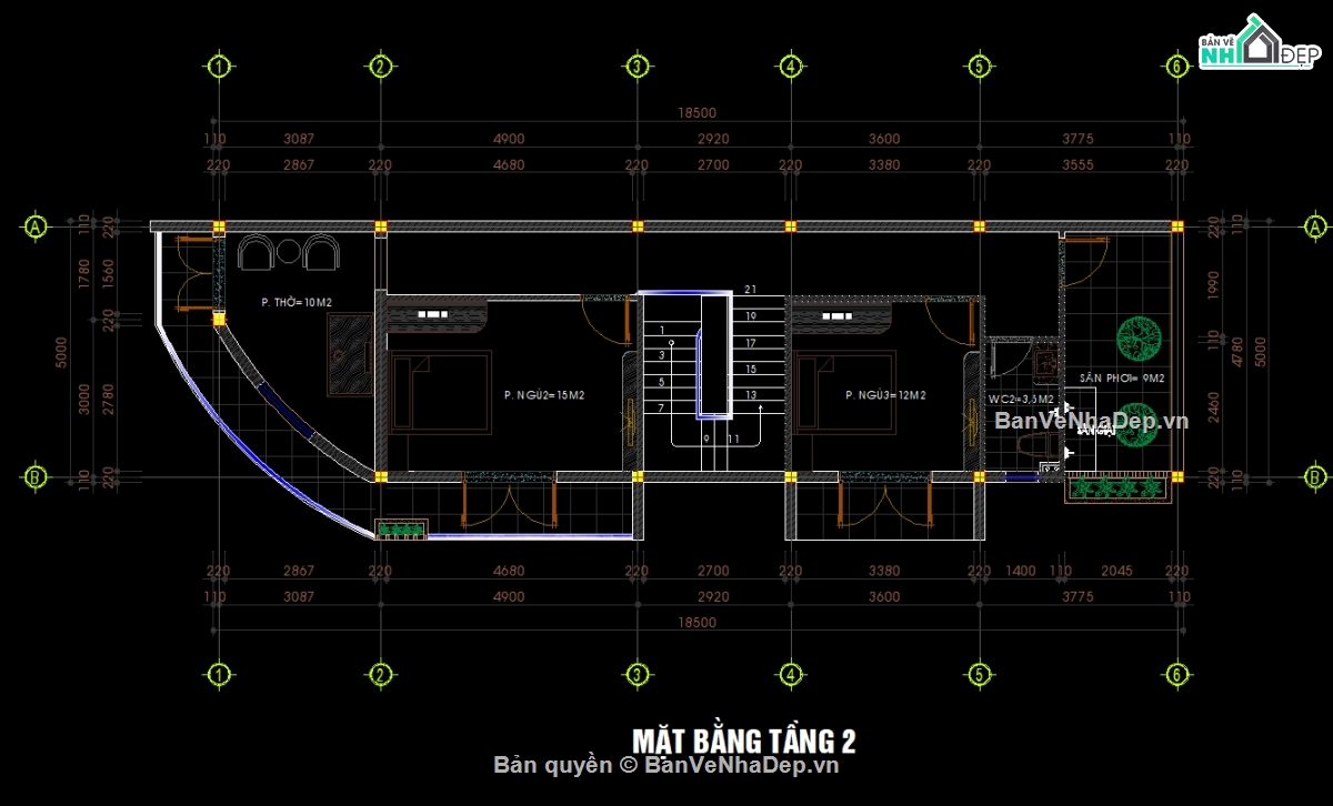 kết cấu 2 tầng,autocad nhà phố 2 tầng,bản vẽ nhà phố 2 tầng 2 mặt tiền,nhà phố 2 mặt tiền,nhà phố 2 tầng kiến trúc kết cấu