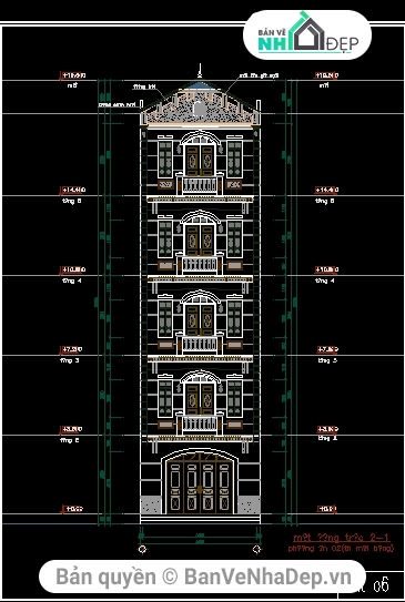 Bản vẽ nhà phố 5 tầng,nhà phố kích thước 5.4x16.4m,thiết kế nhà phố 5 tầng,mẫu nhà phố 5 tầng