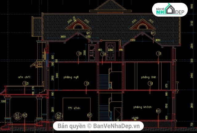 bản vẽ biệt thự 2 tầng,biệt thự song lập,biệt thự 2 tầng,biệt thự đẹp 2 tầng,mẫu biệt thự 2 tầng