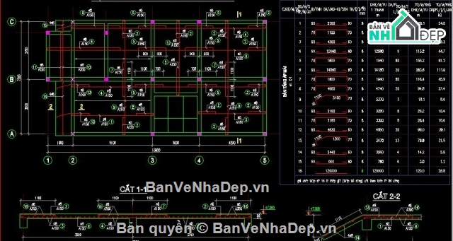Nhà phố 2 tầng,nhà 2 tầng,nhà kích thước 7 x 14m,Autocad nhà 2 tầng