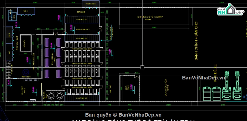 lán trại file cad,file cad lán trại,file cad lán trại đẹp