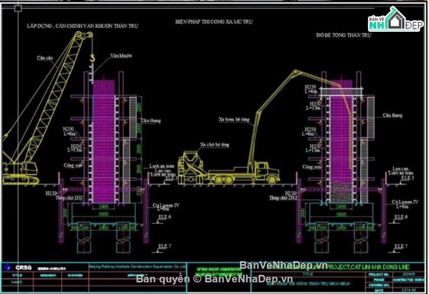 bản vẽ biện pháp,bản vẽ biện pháp thi công,biện pháp thi công cầu đường