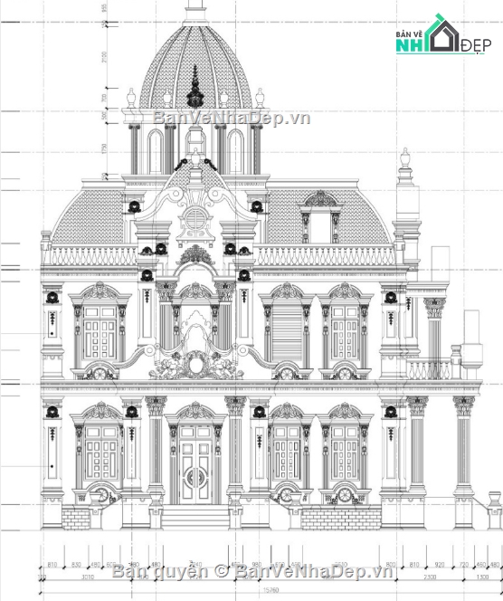 biệt thự 3 tầng,cad biệt thự 3 tầng,biệt thự 3 tầng file cad