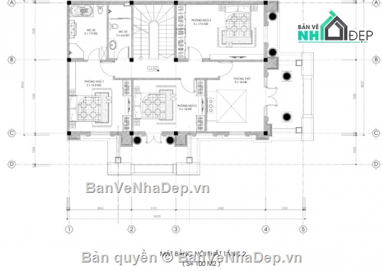 biệt thự 3 tầng,cad biệt thự 3 tầng,biệt thự 3 tầng file cad