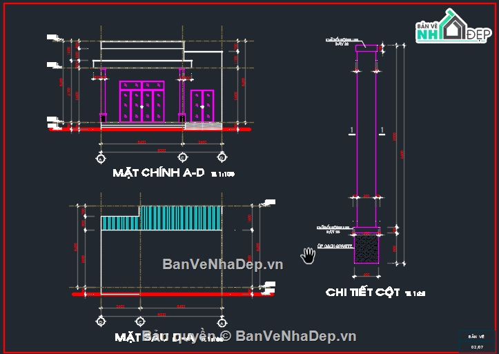 nhà cấp 4,file cad nhà cấp 4,thiết kế nhà cấp 4