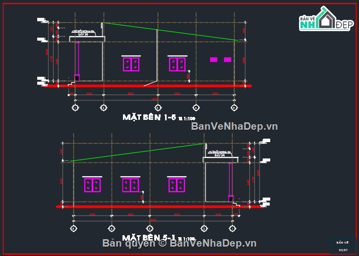 nhà cấp 4,file cad nhà cấp 4,thiết kế nhà cấp 4