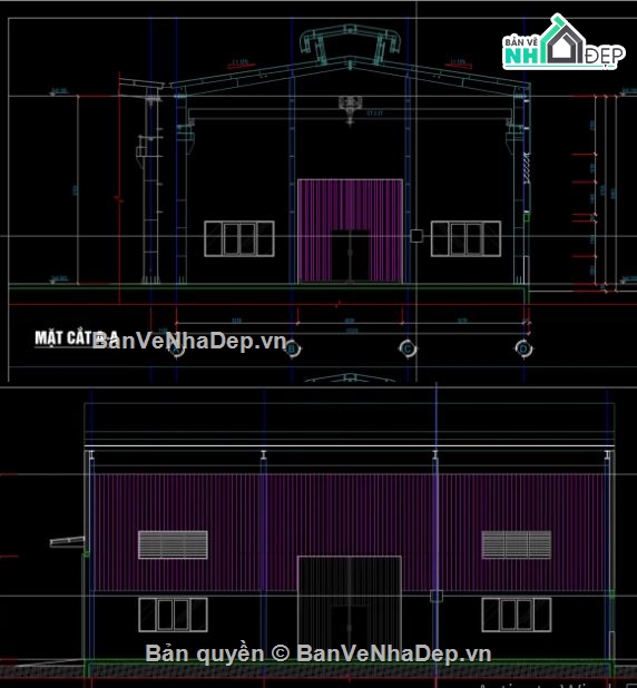 nhà xưởng công nghiệp,nhà xưởng file cad,autocad xưởng,bản vẽ nhà xưởng