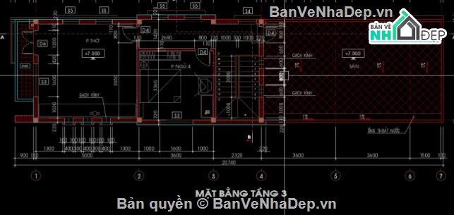 nhà phố 3 tầng,file cad nhà phố 3 tầng,cad nhà phố 3 tầng