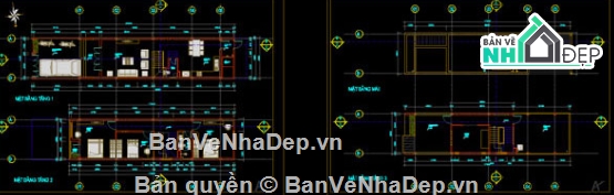 nhà 4 tầng,4 tầng,cad nhà 4 tầng,file cad nhà phố 4 tầng