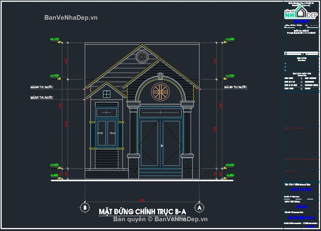 Nhà cấp 4 4.95x15m,Bản vẽ nhà cấp 4,Thiết kế nhà cấp 4,File cad thiết kế nhà cấp 4,Bản vẽ thiết kế nhà cấp 4,bản vẽ autocad nhà cấp 4