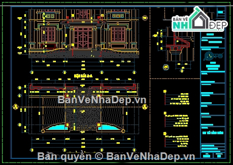 biệt thự đẹp 2 tầng,biệt thự 2 tầng kiểu kiến trúc pháp,kiến trúc biệt thự 2  tầng,bản vẻ cad kiến trúc pháp,bản vẽ autocad kiến trúc pháp