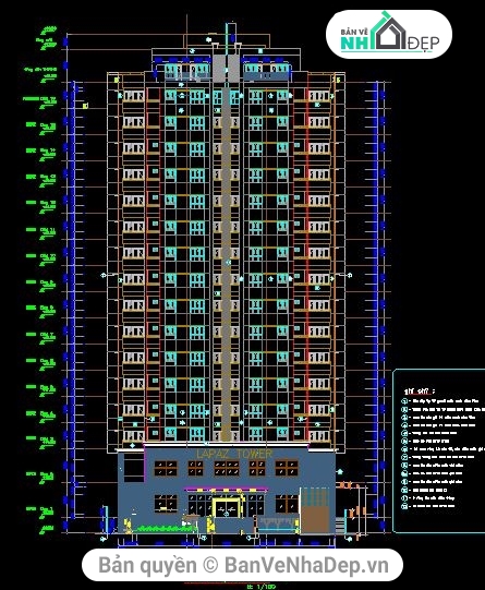 bản vẽ chung cư 15 tầng,Bản vẽ PCCC,Chung cư 15 tầng,bản vẽ chung cư đầy đủ