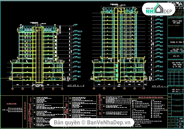 Bản vẽ cad Trung tâm,Vĩnh Trung plaza,Bản vẽ autocad,khu phức hợp,chung cư 18 tầng