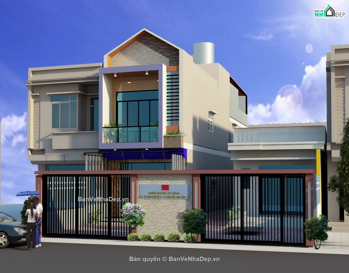 nhà phố 2 tầng 4.5x21m,File cad nhà phố 2 tầng,Bản vẽ nhà phố 2 tầng,Thiết kế nhà phố 2 tầng,Nhà phố 2 tầng file cad,Nhà phố 2 tầng autocad