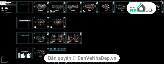 7 bản vẽ Autocad nhà cấp 4 đồng giá 30k