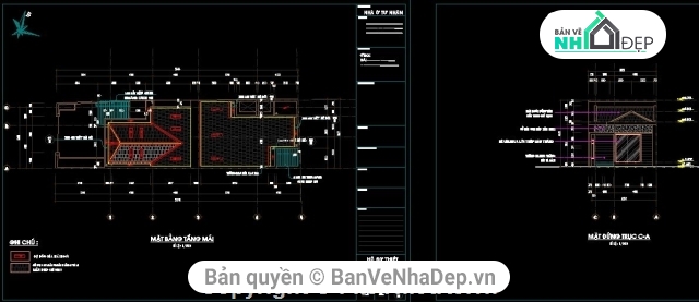 kiến trúc nhà cấp 4,nhà cấp 4 6.2x23.7m,Bản vẽ nhà cấp 4,thiết kế nhà cáp 4