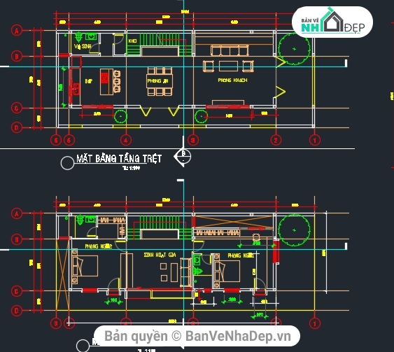 Bản vẽ nhà phố 3 tầng,nhà phố 3 tầng 6x17m,thiết kế nhà phố 3 tầng,bộ bản vẽ nhà phố 3 tầng