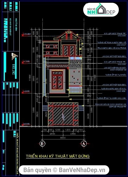 Nhà phố 2 tầng,3 tầng  5x12.8m,nhà phố 3 tầng 5x12.8m,bản vẽ nhà phố 3 tầng 5x12.8m,thiết kế nhà phố 3 tầng