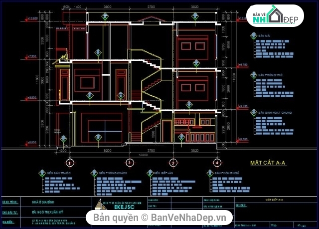 Nhà phố 2 tầng,3 tầng  5x12.8m,nhà phố 3 tầng 5x12.8m,bản vẽ nhà phố 3 tầng 5x12.8m,thiết kế nhà phố 3 tầng