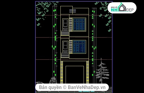 Bản vẽ nhà phố 3 tầng,nhà phố 3 tầng,nhà phố 4.2x11.35m,thiết kế nhà phố 3 tầng,mẫu nhà phố 3 tầng
