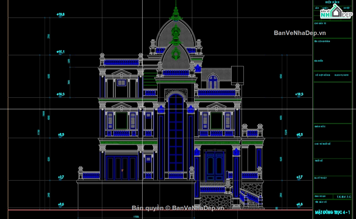 cad biệt thự,File cad nhà biệt thự,chi tiết biệt thự,cad chi tiết biệt thự