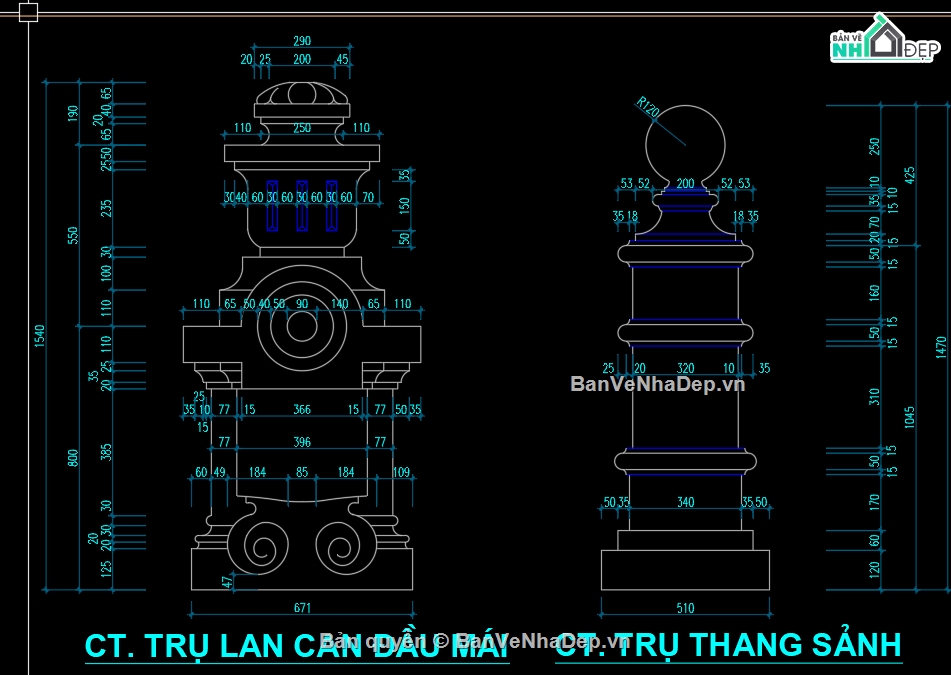 cad biệt thự,File cad nhà biệt thự,chi tiết biệt thự,cad chi tiết biệt thự