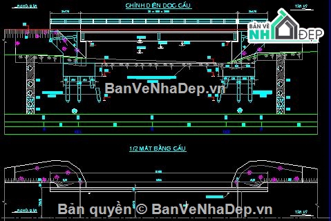 cầu file cad,file cad cầu,cầu cống,bản vẽ cầu cống