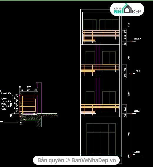 Nhà phố kích thước 4x16.7m,thiết kế nhà phố đẹp đầy đủ kiến trúc,kiến trúc nhà phố 4x16.7m