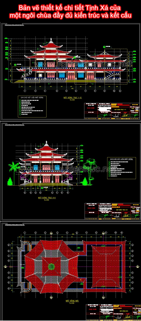 thiết kế chùa,chùa,bản vẽ chùa