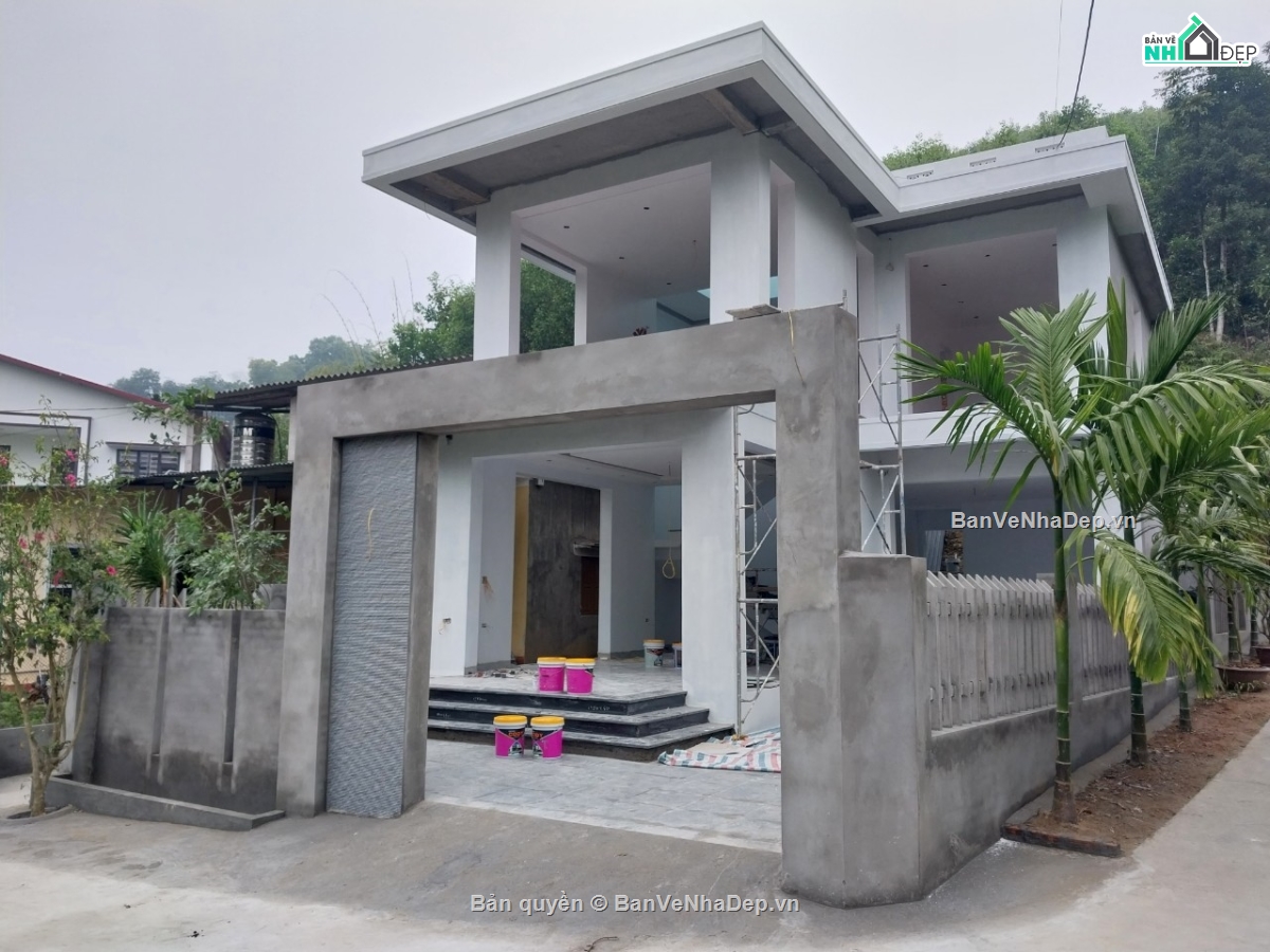 Biệt thự 2 tầng,biệt thự 2 tầng,biệt thự,bản vẽ biệt thự