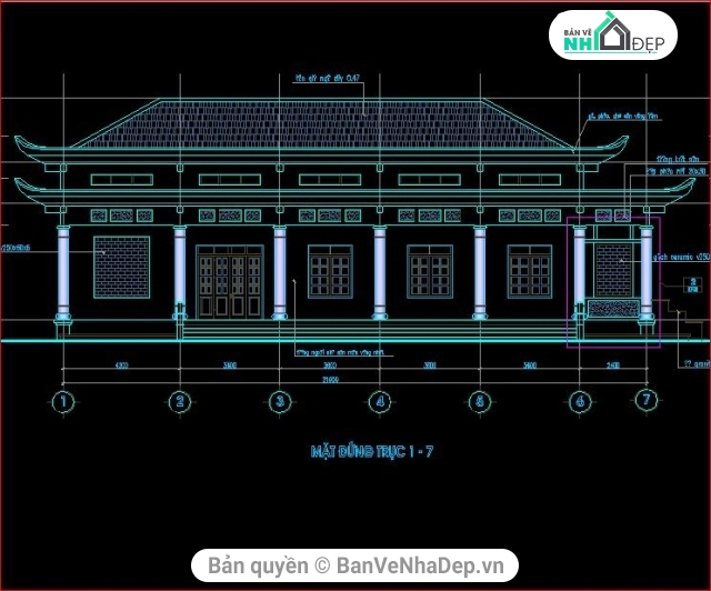 nhà văn hóa,kết cấu nhà văn hóa,kiến trúc nhà văn hóa,mẫu nhà văn hóa đẹp,nhà văn hóa mái 2 cấp bậc